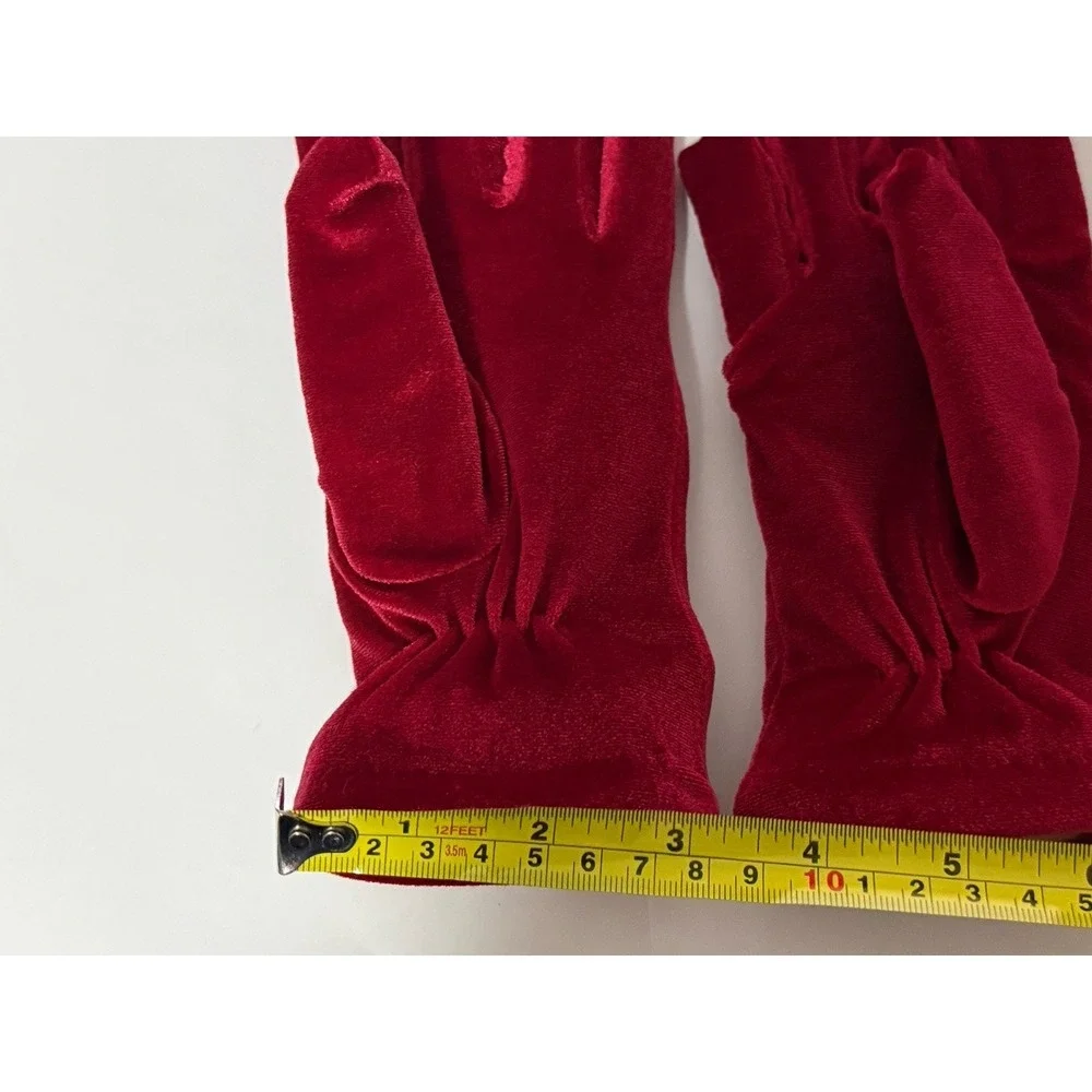 Cejon Thinsulate Women's Vintage Red Velvet Gloves‎ SMALL-MEDIUM ONE SIZE